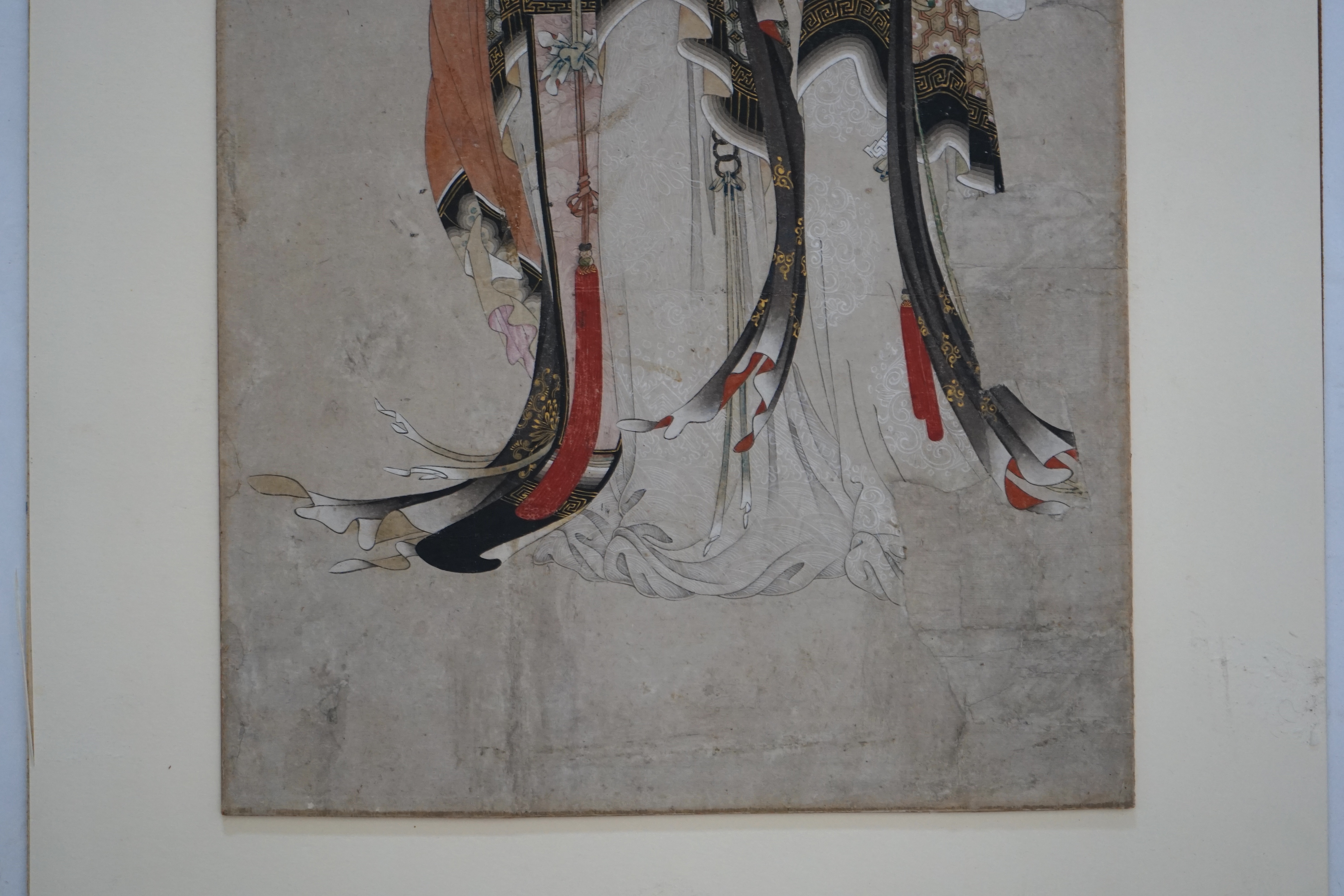 Chinese School, Yongzheng period (1723-35), watercolour on paper, two court ladies